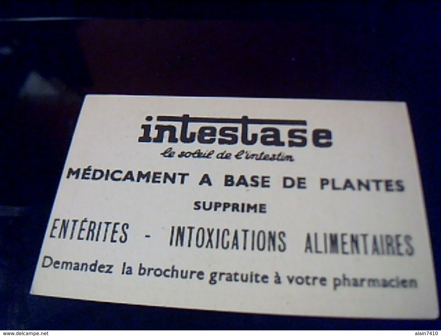 Image Publicitaire Chromo  Pub  Intestase Medicament A Base  De  Plantes Theme Devinettes Cherche Barbe Bleue - Aiglon