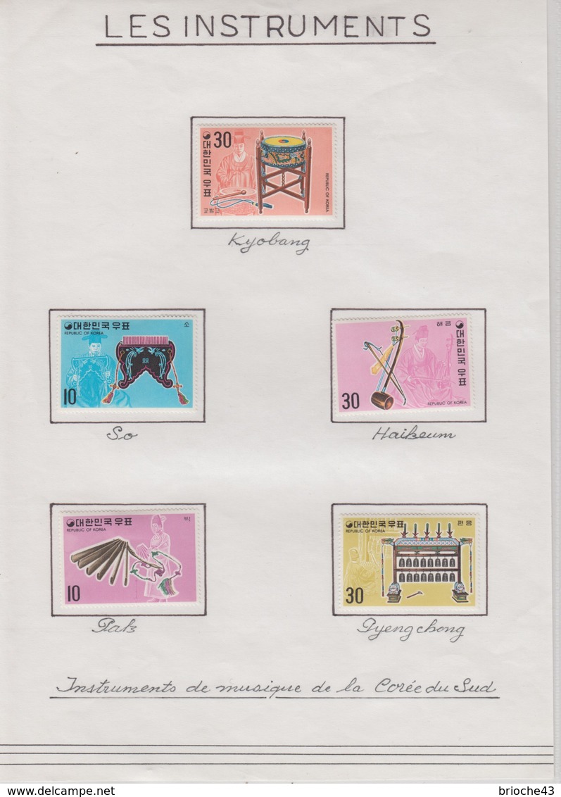 MUSIC -  STAMPS SOUTH KOREA  - COREE DU SUD - 2 SCANS    / TBS - Music