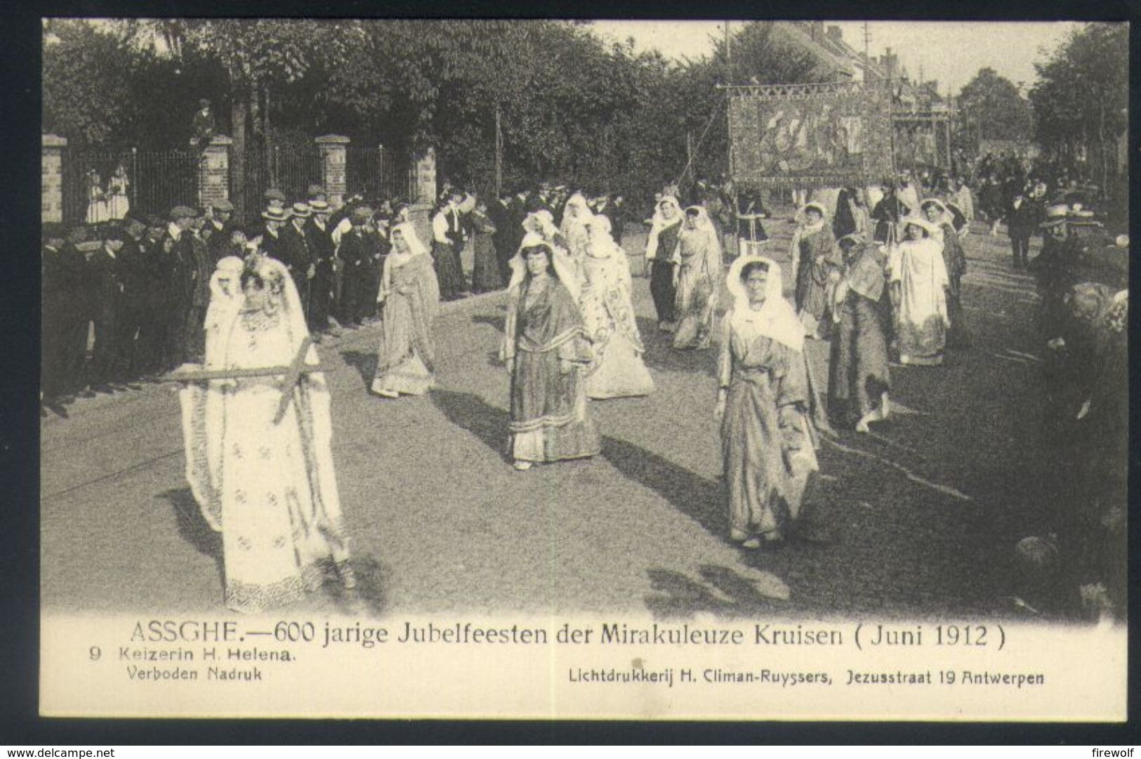 Z08 - Assche - 600 Jarige Jubelfeesten Mirakuleuze Kruisen (1912) - 9 - Keizerin H. Helena - Ongebruikt - Asse