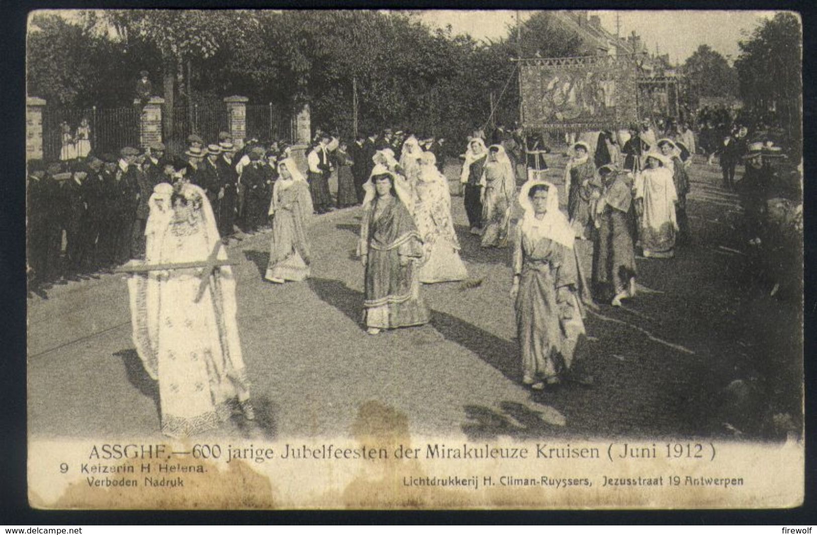 Z08 - Assche - 600 Jarige Jubelfeesten Mirakuleuze Kruisen (1912) - 9 - Keizerin H. Helena - Gebruikt Brussel - Asse