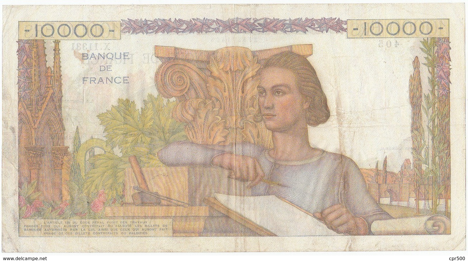 10000 Francs Génie Français Type 1945, F50.80, P132, 05/04/1956, X.11331, TB - 10 000 F 1945-1956 ''Génie Français''