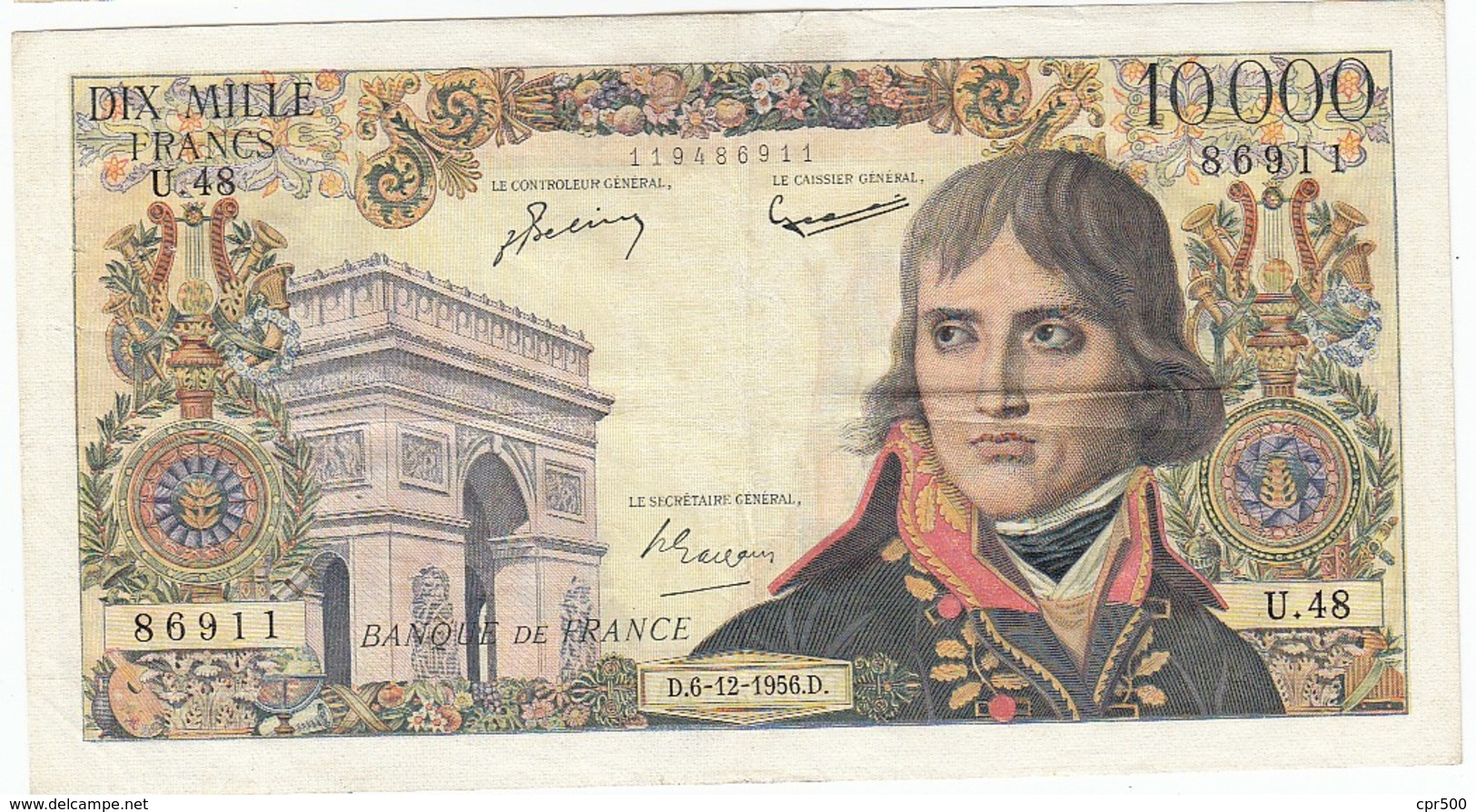 10000 Francs Bonaparte Type 1955, F51.06, P136, 06/12/1956, U.48, TB+ - 10 000 F 1955-1958 ''Bonaparte''