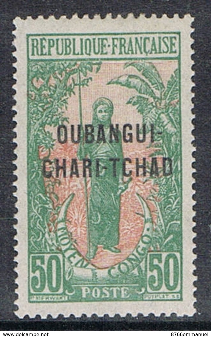 OUBANGUI N°13 N*  Variété Papier Ordinaire - Unused Stamps