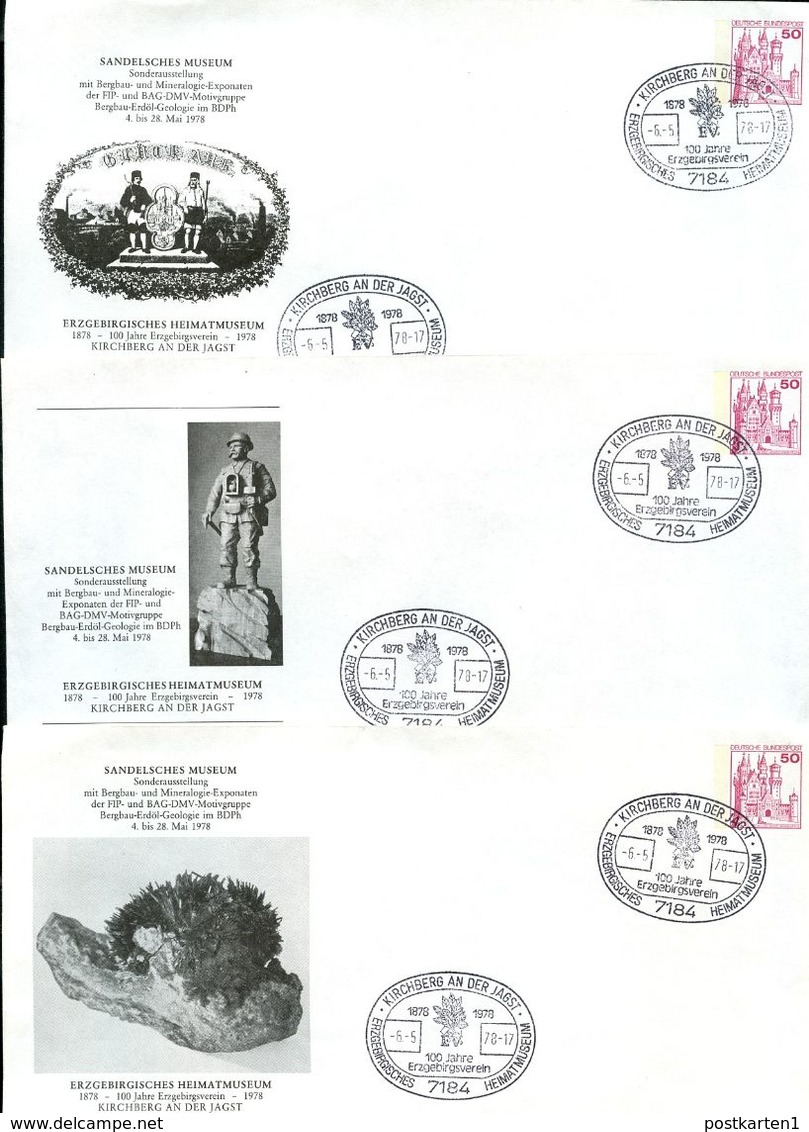 Bund PU112 D2/019 Privat-Umschläge HEIMATMUSEUM KIRCHBERG JAGST Sost. 1978  NGK 12,00 € - Enveloppes Privées - Oblitérées