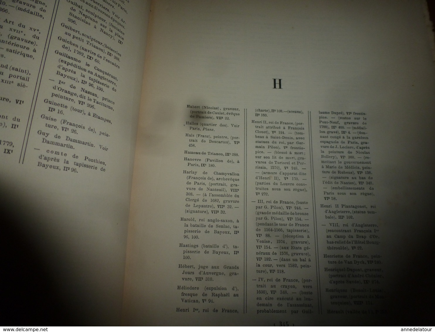 1911 HISTOIRE DE FRANCE  Depuis les origines jusqu'à la Révolution (Table Alphabétique)