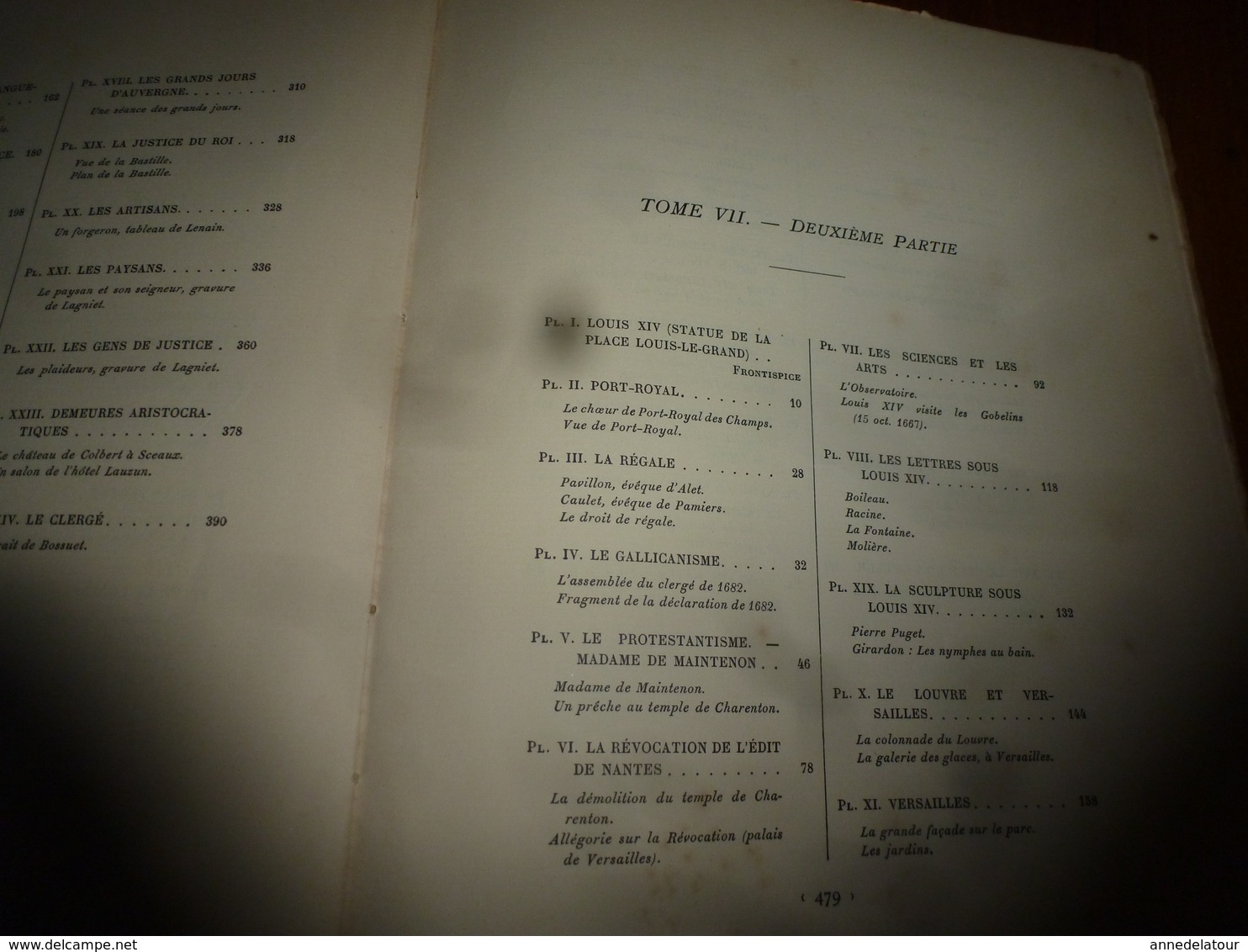 1911 HISTOIRE DE FRANCE  Depuis les origines jusqu'à la Révolution (Table Alphabétique)