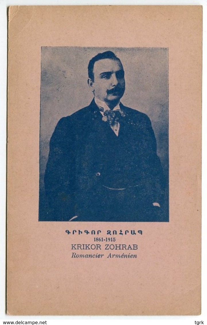 Arménie Krikor ZOHRAB Romancier Arménien 1861-1915 - Arménie