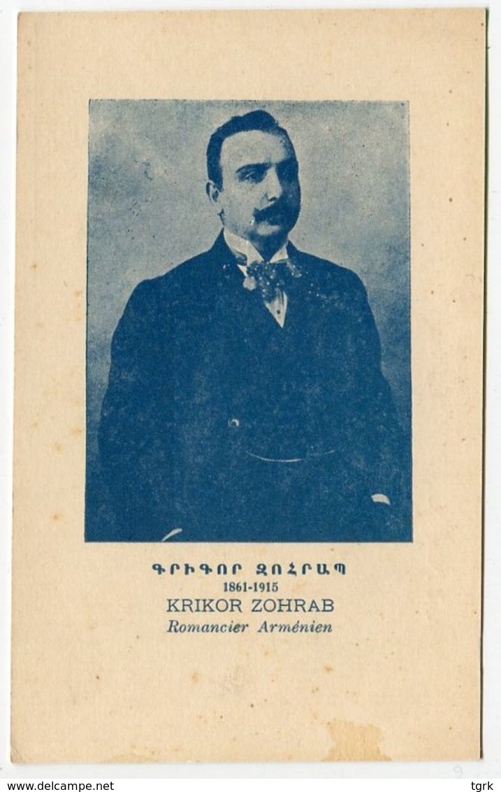Arménie Krikor ZOHRAB Romancier Arménien 1861-1915 - Arménie