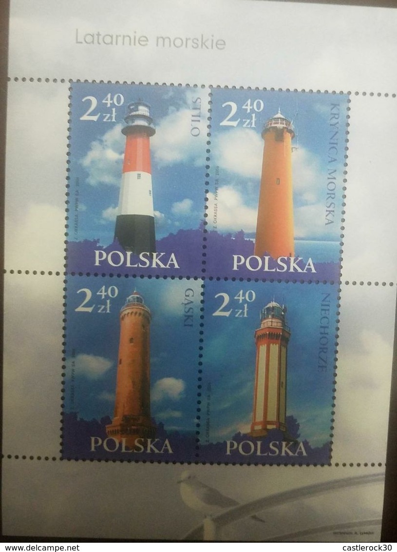 O) 2006 POLAND, LIGHTHOUSES - STILO-KRYNICA MORSKA-GASKI - NIECHIRZE, MNH - Unused Stamps