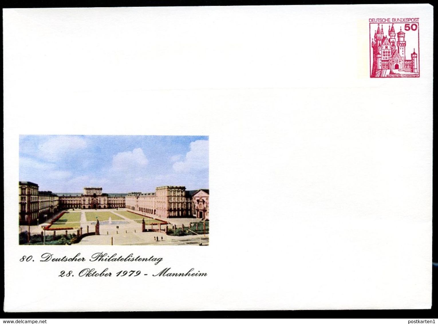 Bund PU112 D2/024 Privat-Umschlag SCHLOSS MANNHEIM 1979 - Enveloppes Privées - Neuves