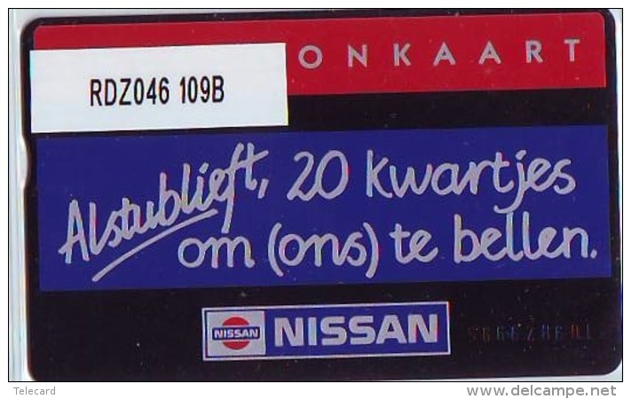 Telefoonkaart  LANDIS&amp;GYR NEDERLAND * RDZ.046 109B * NISSAN * AUTO * Pays Bas Niederlande PRIVATE  ONGEBRUIKT * MINT - Privat