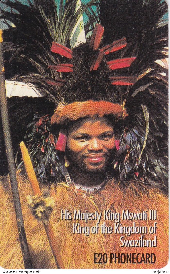 TARJETA DE SWAZILAND DEL REY MSWATI III (KING) - Swaziland