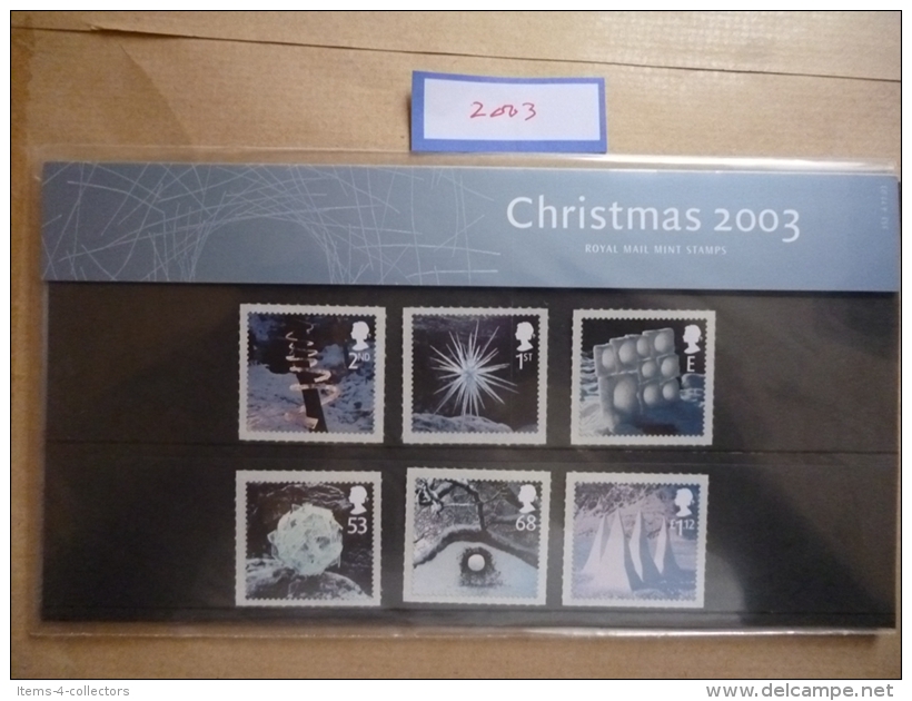 GREAT BRITAIN [GB] SG 2410-15 CHRISTMAS; ICE SCULPTURES BY ANDY GOLDSWORTHY PRESENTATION PACK - Presentation Packs