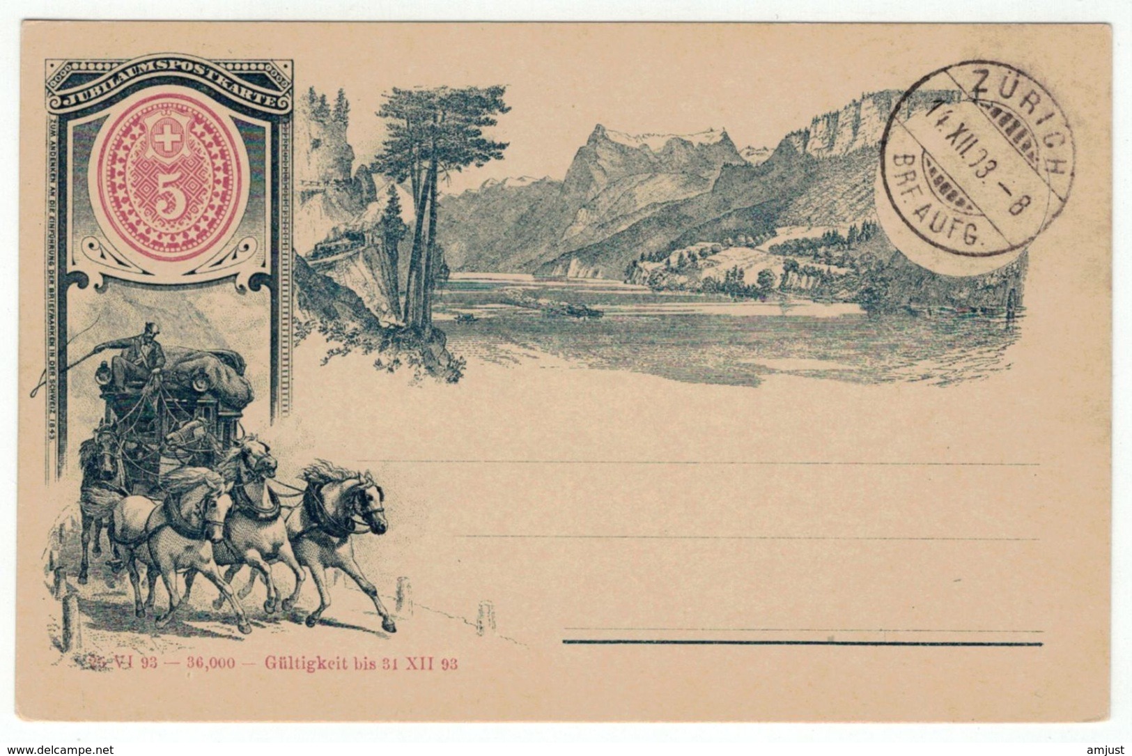 Suisse // Schweiz // Switzerland // Entiers Postaux // Entier Postal , Au Départ De Zurich 14.12...... - Entiers Postaux