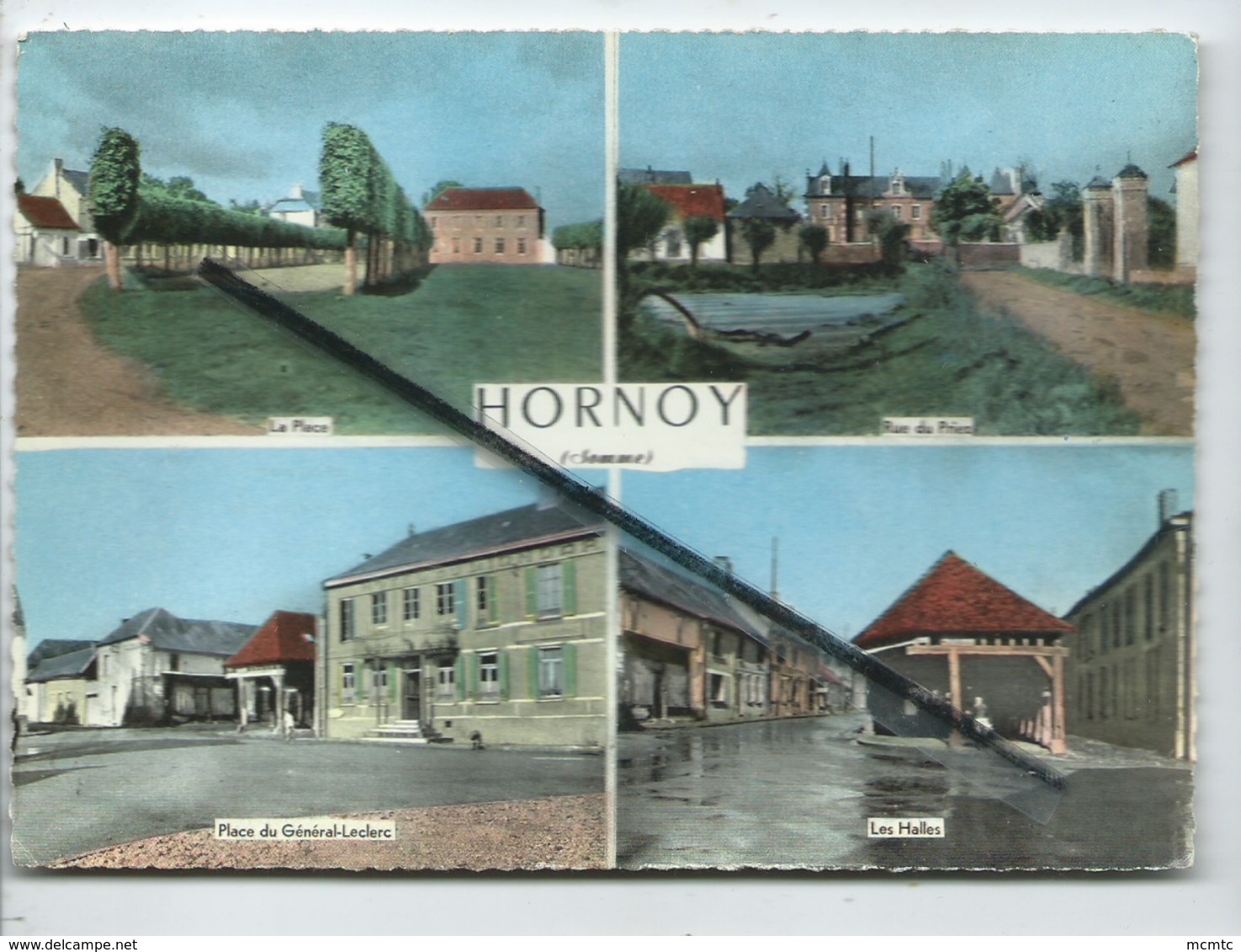 CPSM Grand Modele - Hornoy - (Somme )-La Place - Rue Du Priez - Les Halles - Place Du Général De Leclerc - Hornoy Le Bourg