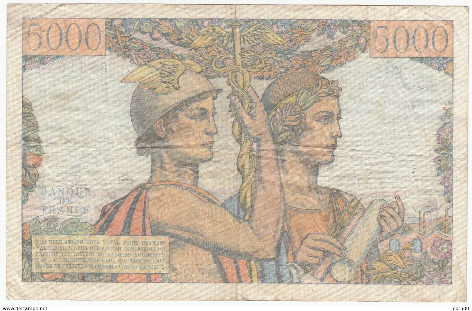 5000 F Terre Et Mer, Type 1949, F48.05, P131, 16/08/1951, P.79, TB- - 5 000 F 1949-1957 ''Terre Et Mer''