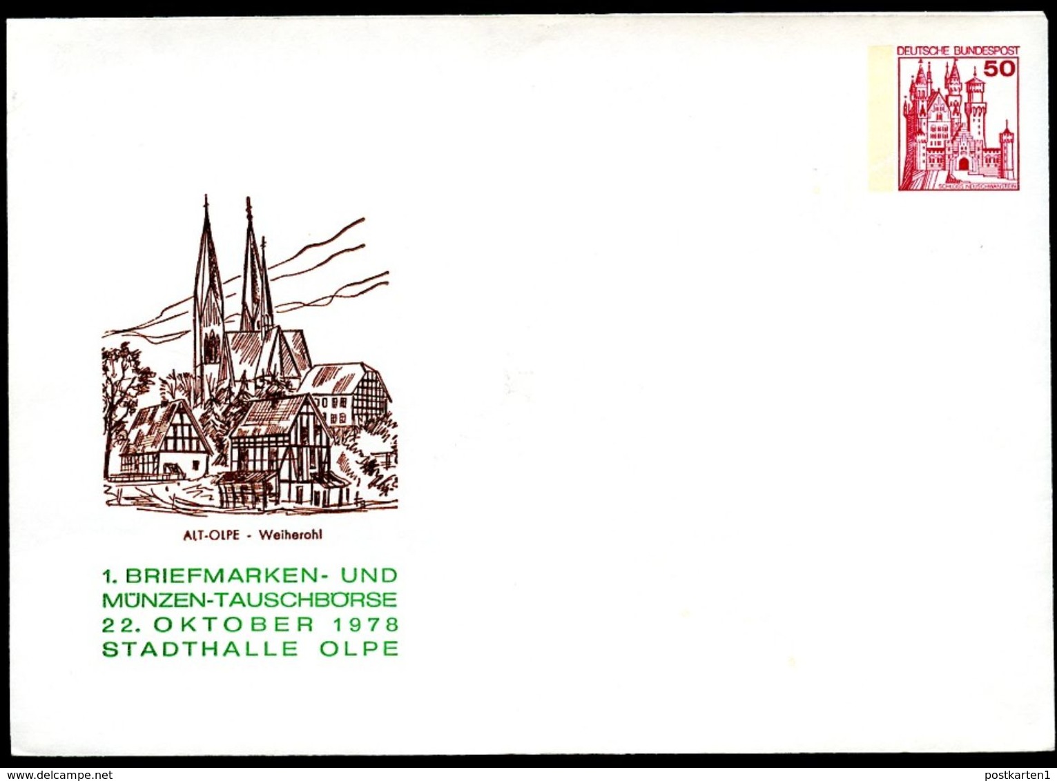 Bund PU112 D2/033 Privat-Umschlag WEIHEROHL OLPE 1978 - Enveloppes Privées - Neuves