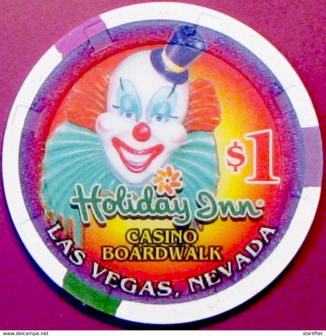 $1 Casino Chip. Boardwalk By Holiday Inn, Las Vegas, NV. L81. - Casino