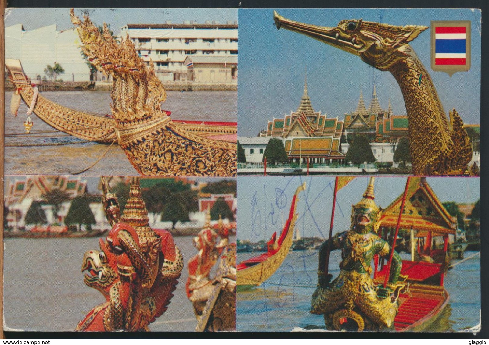 °°° 10908 - THAILAND - ROYAL BARGES IN PROCESSION ON CHAO PHYA RIVER - 1989 °°° - Tailandia