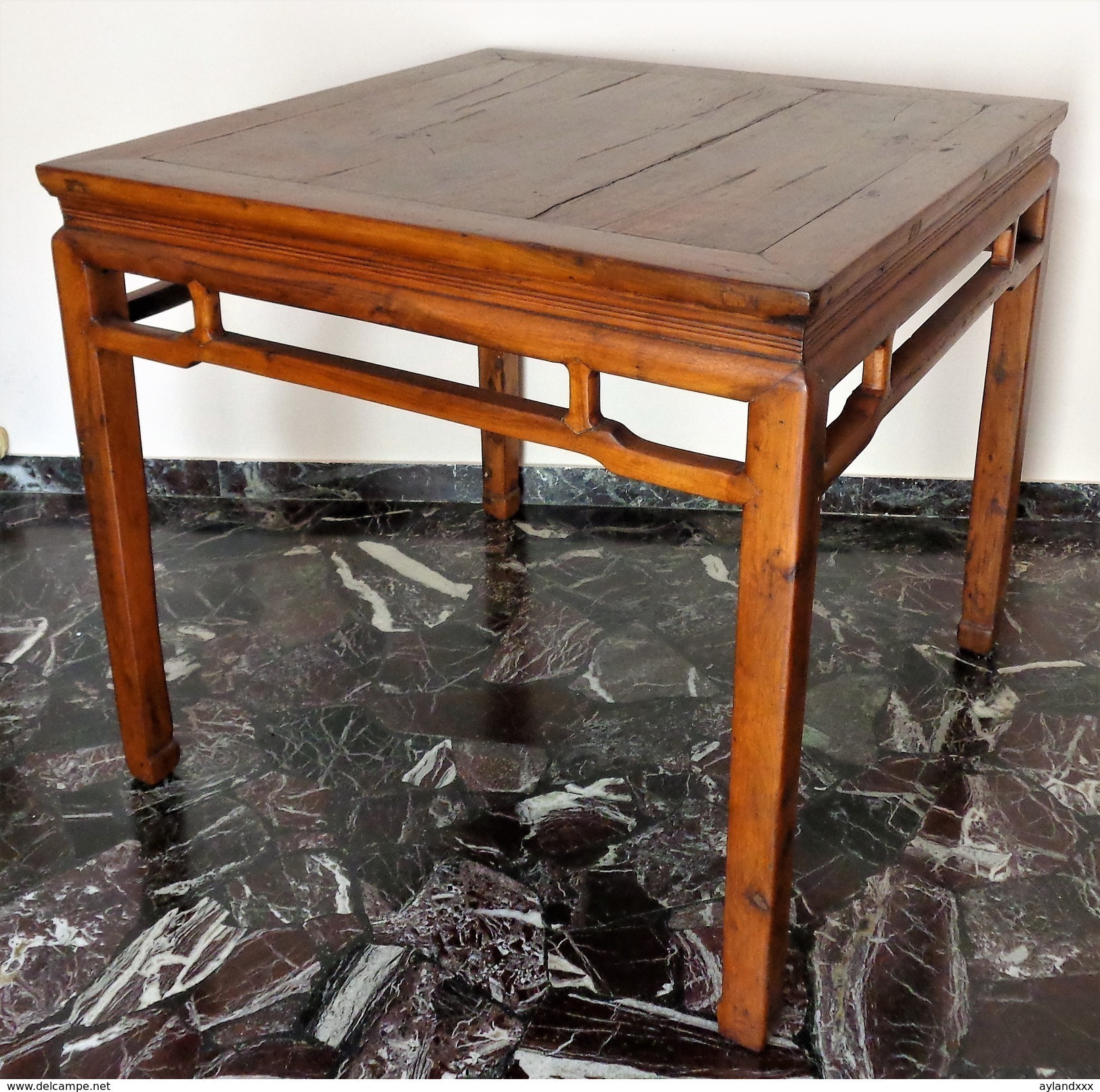 CINA (China): Old Chinese Game Or Tea Table - Square Wood Table - Arte Orientale