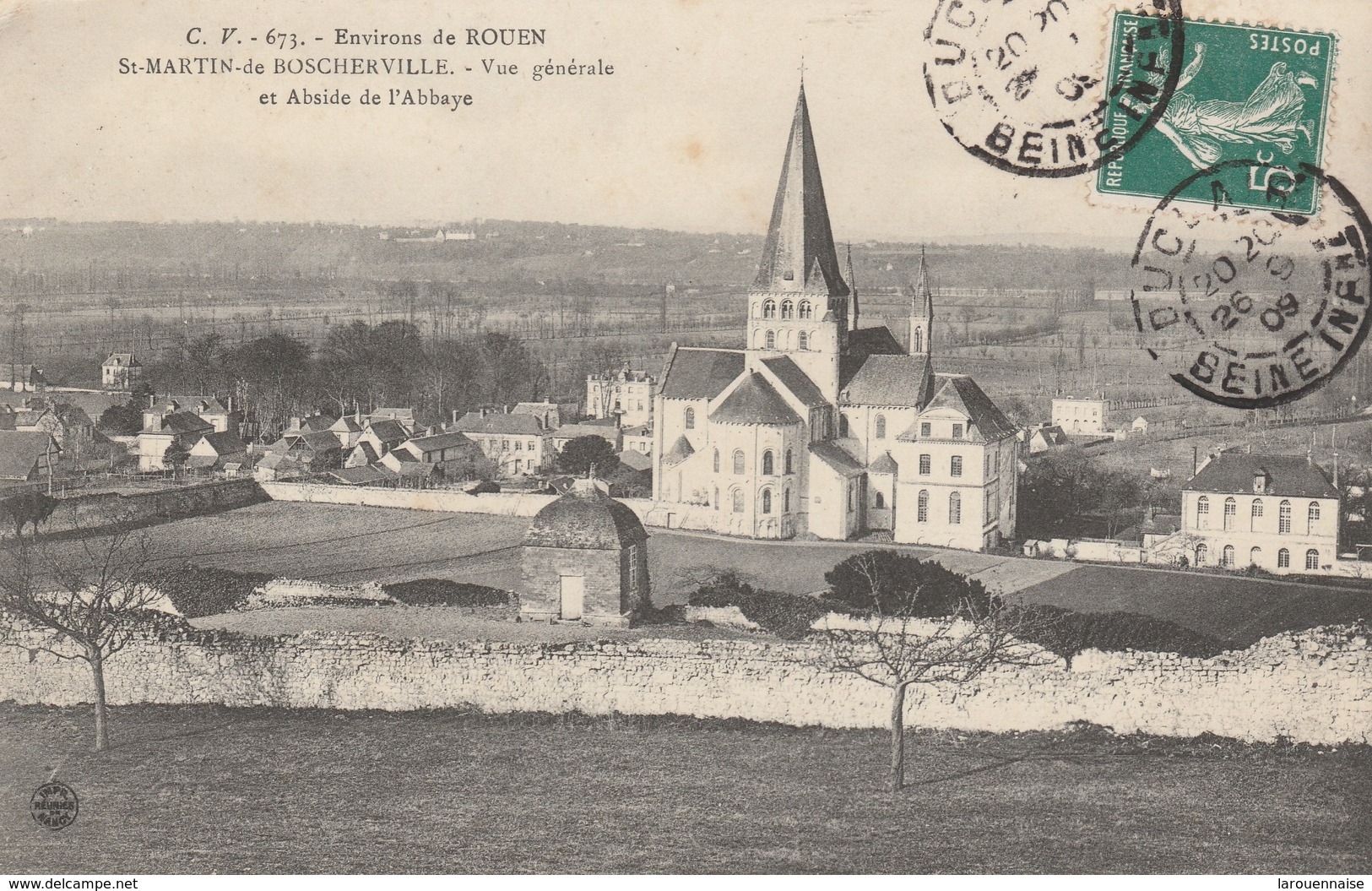 76 - SAINT MARTIN DE BOSCHERVILLE - Vue Générale Et Abside De L' Abbaye - Saint-Martin-de-Boscherville