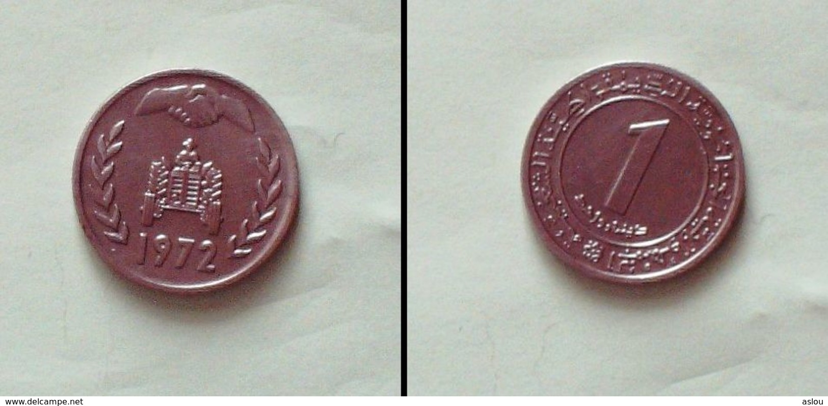 1 Dinar De 1972 - Argelia