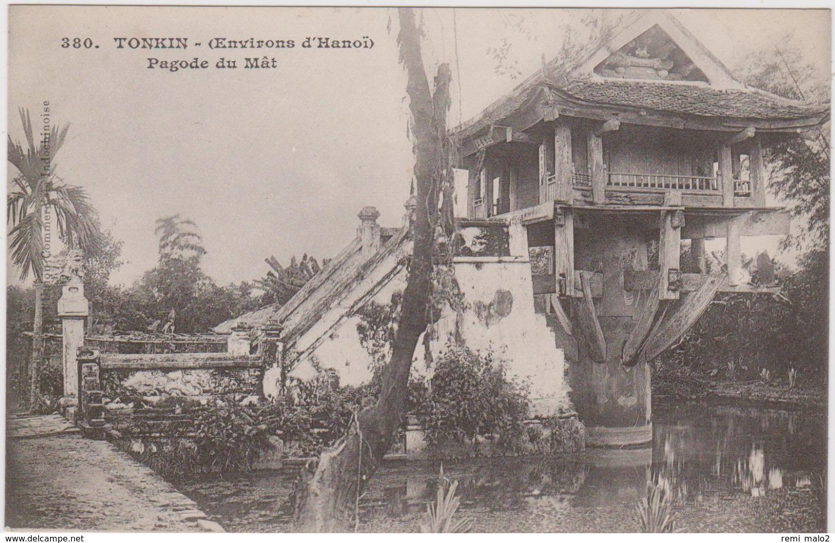 CARTE POSTALE   TONKIN.  Environs D'HANOÏ.  Pagode Du Mât - Viêt-Nam