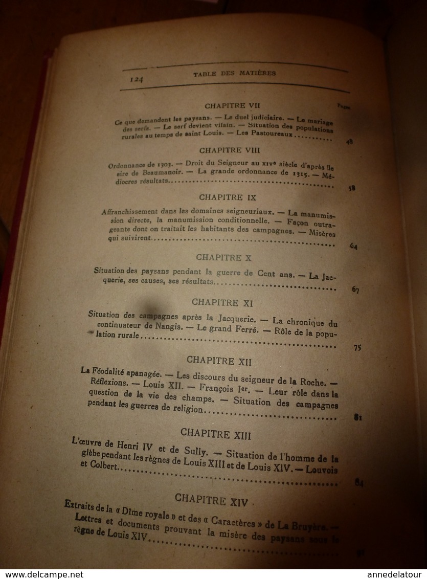 1926 HISTOIRE DU PAYSAN FRANÇAIS----> (  à travers les âges), par J. Gobé, illustré par J. Lacroix