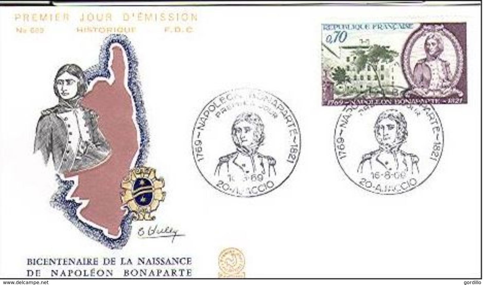 FDC Napoleon Bonaparte 1969. - Napoleon