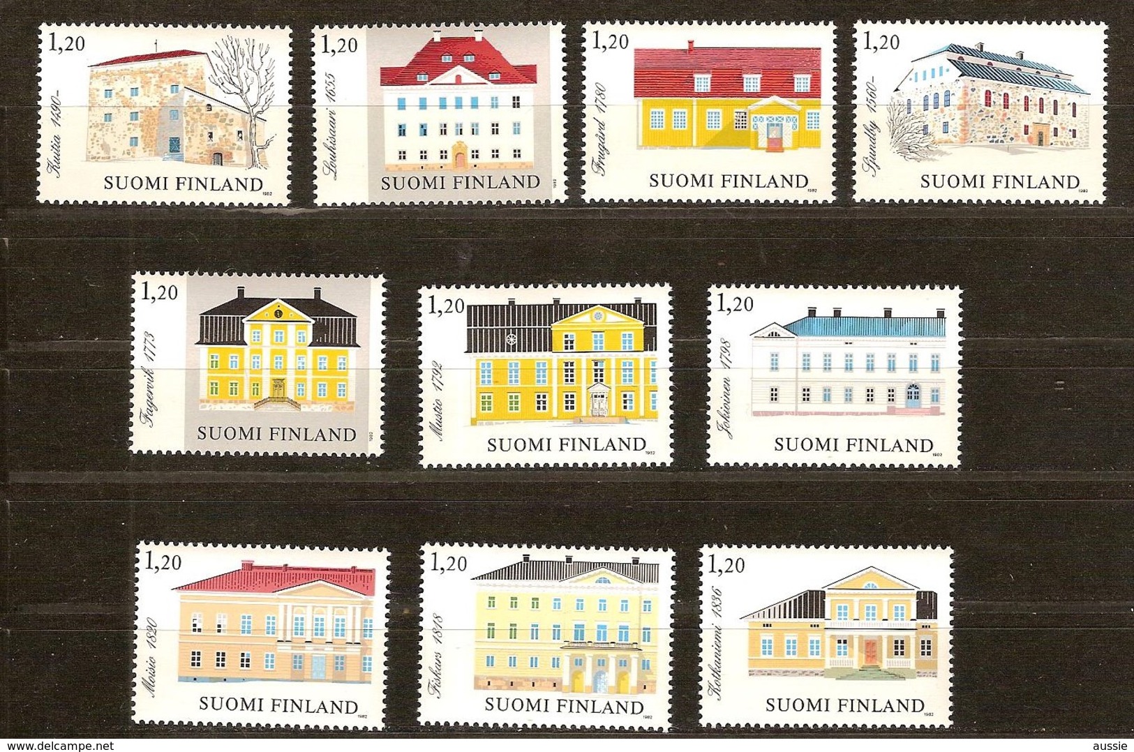 Finland 1982 Yvertn° 867-76 *** MNH Cote 12,50 Euro Architecture - Neufs