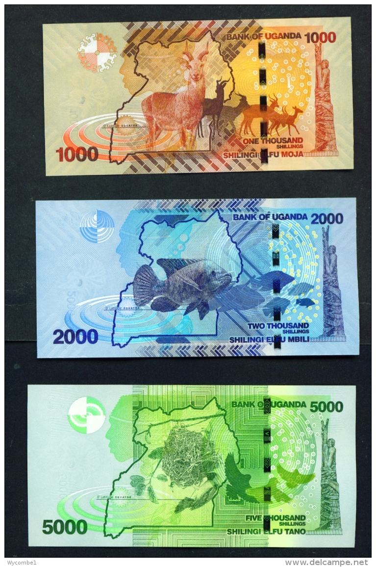 UGANDA  -  2013 To 2017  Full Set Of UNC Banknotes - Uganda