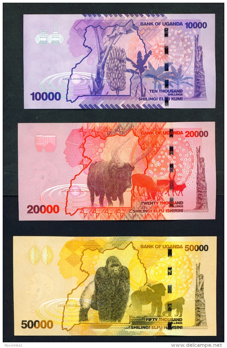 UGANDA  -  2013 To 2017  Full Set Of UNC Banknotes - Uganda