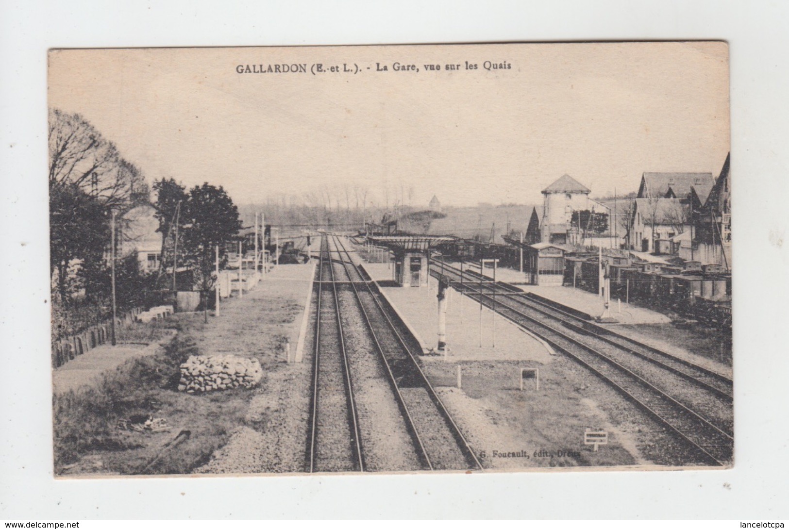 28 - GALLARDON / LA GARE VUE SUR LES QUAIS - Autres & Non Classés