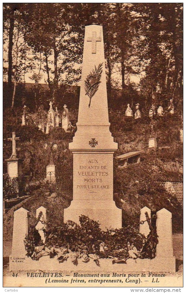 76 VEULETTES  Le Monument Aux Morts - Autres & Non Classés