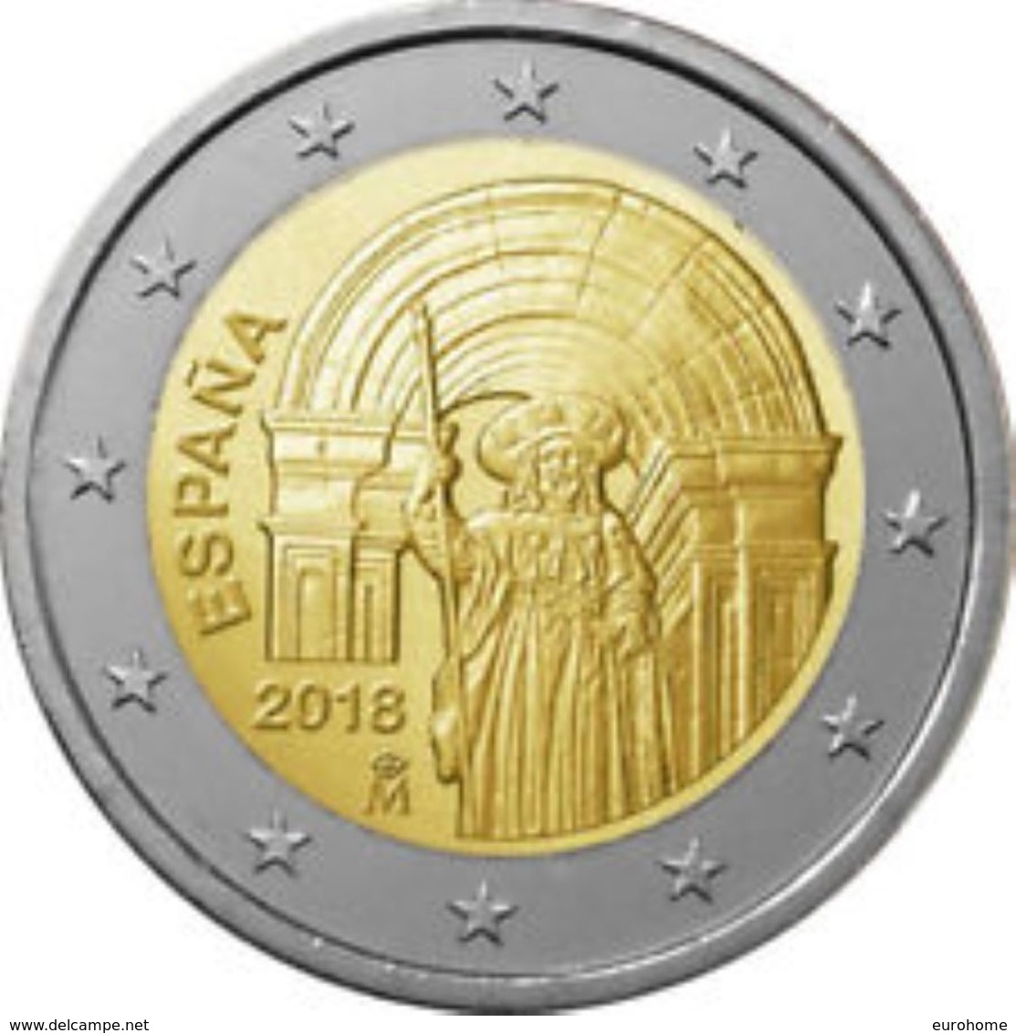 Spanje 2018   2 Euro Commemo Santiago De Compostela   EXTREME RARE !!!!!UNC Uit De Rol  -  UNC Du Rouleaux !!!! - Spanien