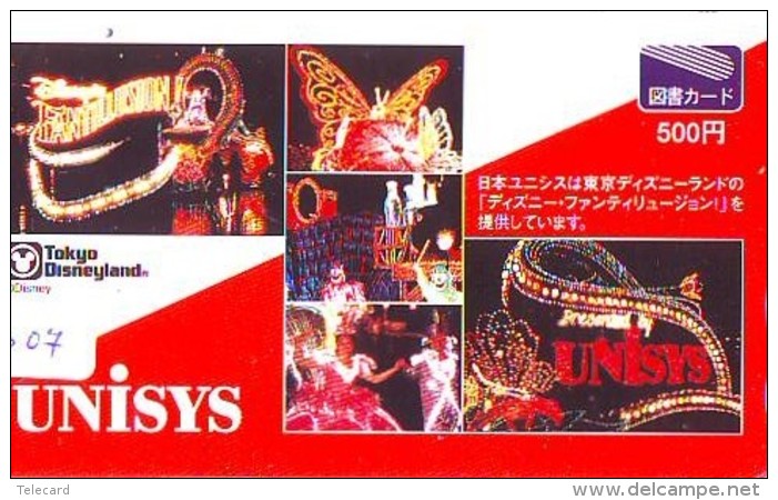 Carte Prépayée Japon DISNEY Unisys - Fantillusion Papillon (6307) Japan Prepaidcard * KARTE - Disney