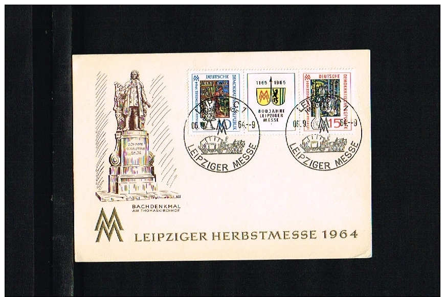 1964 - GDR Card With Mi. 1052-1053 - Exhibitions - Leipziger Herbstmesse [HC004] - Brieven En Documenten