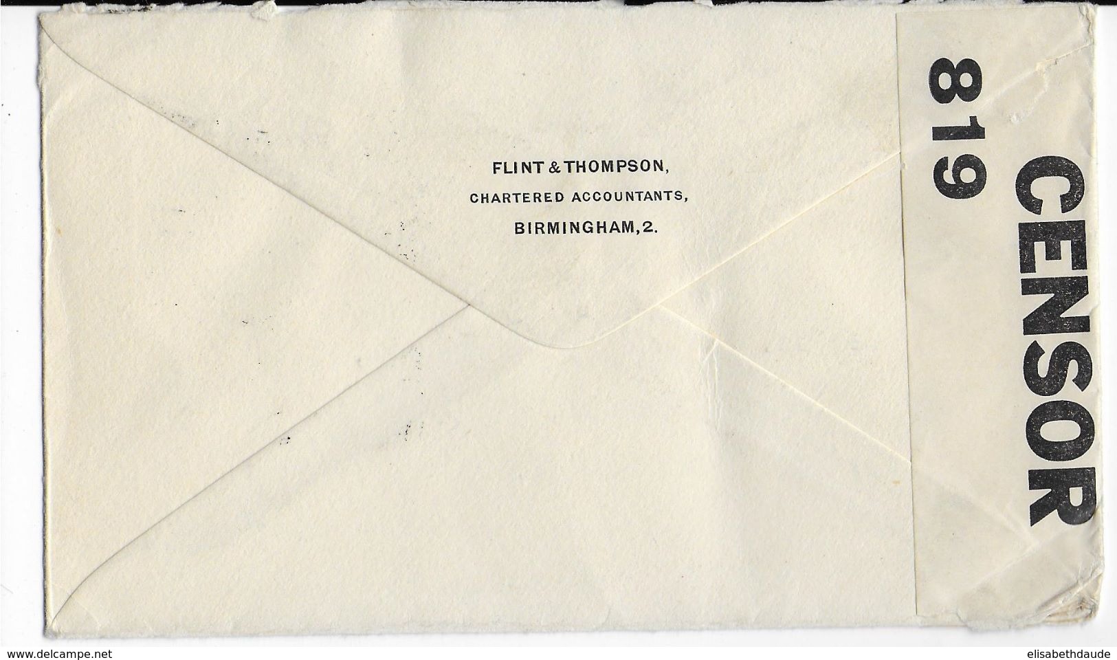 1940 - ENVELOPPE Avec CENSURE ANGLAISE De BIRMINGHAM => COPENHAGUE (DANEMARK) - DESTINATION - Lettres & Documents