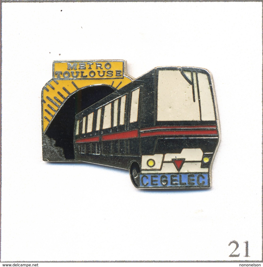 Pin's Transport - Métro De Toulouse / Cégélec Avec Rame . Estampillé Snes. Numéroté N# 283. EGF. T584-21 - Transport