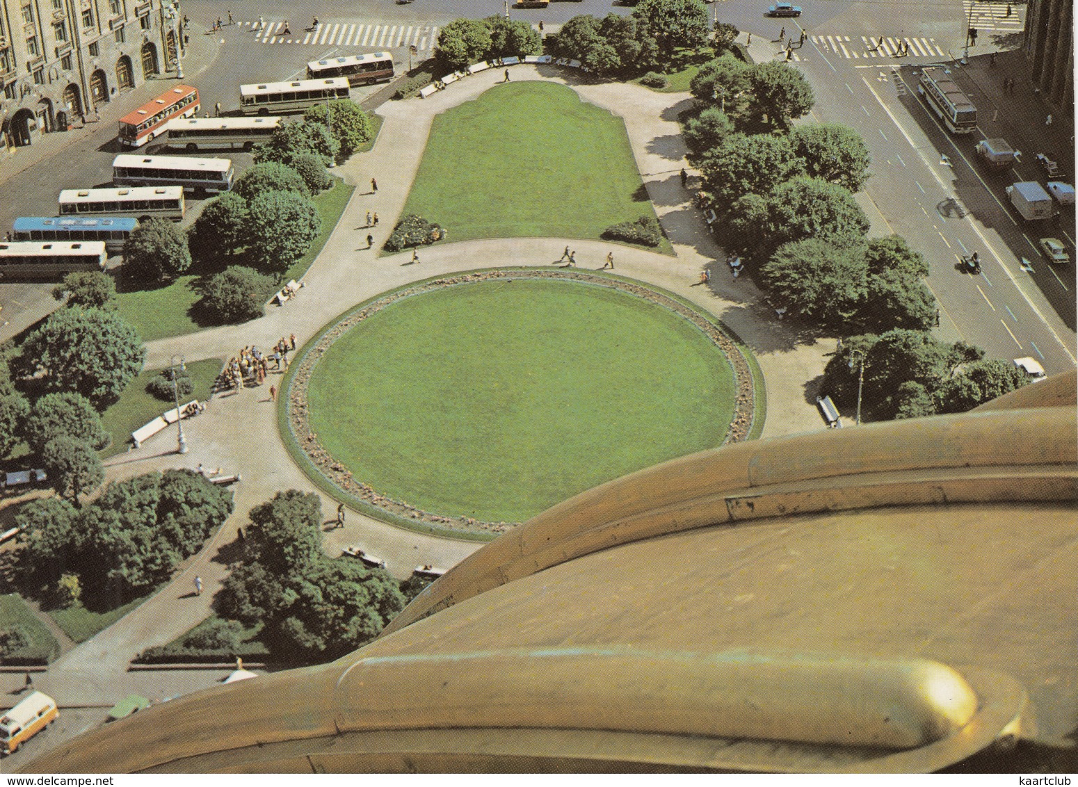 Leningrad: Place Cathédrale Saint-Isaac - St. Isaac's Square - 10x AUTOBUS (Jumbo Sized Postcard; 25 Cm X 17 Cm) - Rusland