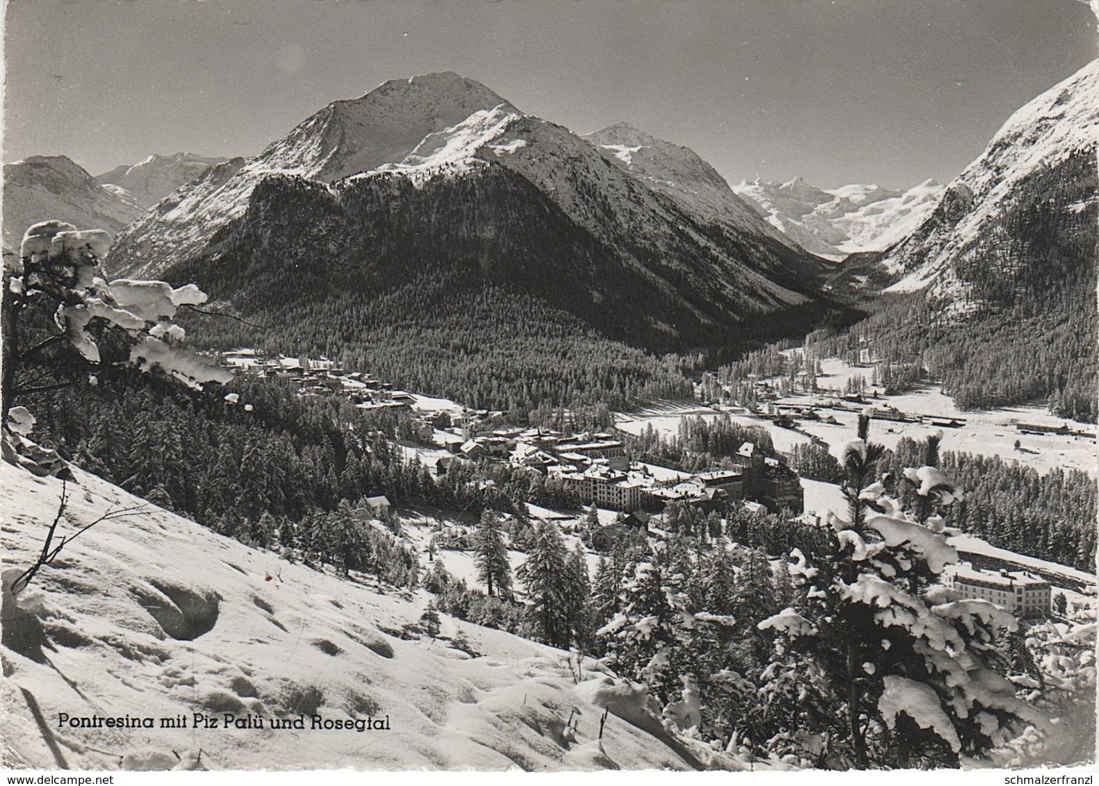 AK Pontresina Piz Palü Rosegtal Val Roseg Gletscher Roseggletscher A St Moritz Sils Samedan Brusio Engadin Graubünden GR - Brusio