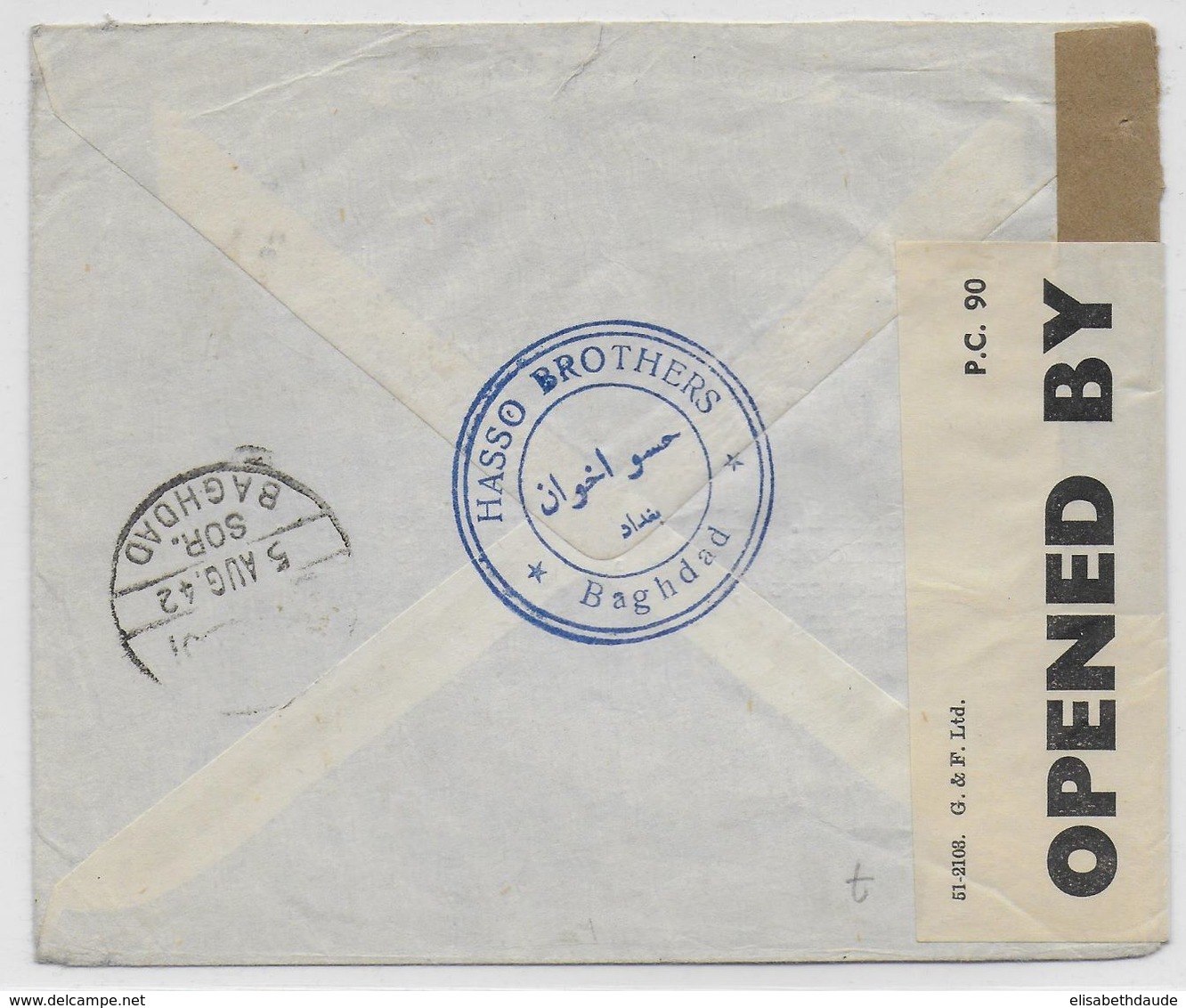 IRAQ - 1942 - ENVELOPPE De BAGHDAD Avec 2 CENSURES => ISLEWORTH (SUSSEX) - Irak