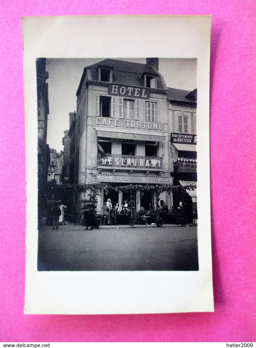 RARE !!!!! Cpa / Photo TROUVILLE Hotel, Café Restaurant TORTONI - Terrasse Animée - Voir Les 3 Scans - Trouville