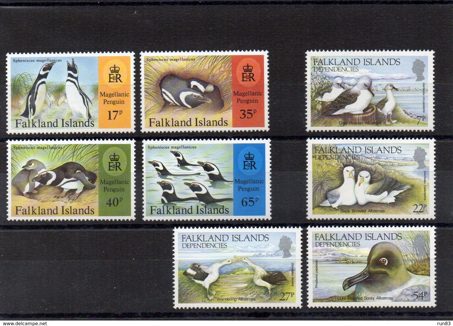 FALKLAND DEPENDANCES / Oiseaux Divers Superbe 2 Séries Dentelées MNH Cote + De 25.00 Euros Vente 6.00 Euros - Falklandinseln