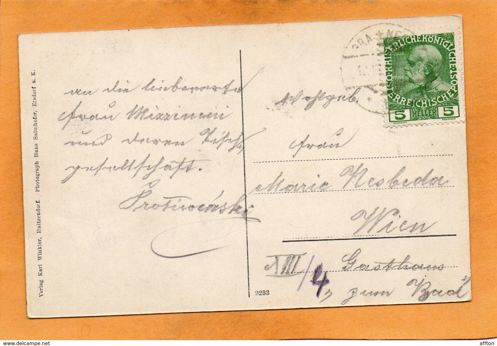 Gruss Aus Grafenegg 1910 Postcard - Autres & Non Classés