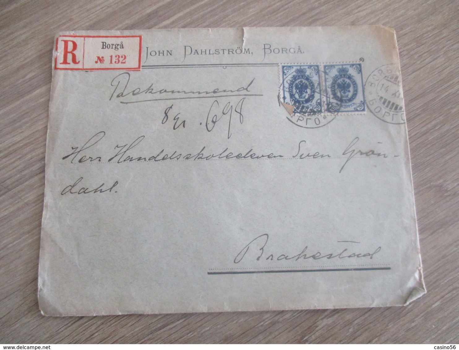 LETTRE RUSSIE RUSSE RECOMMANDE BORGA CACHET CIRE - Sonstige & Ohne Zuordnung