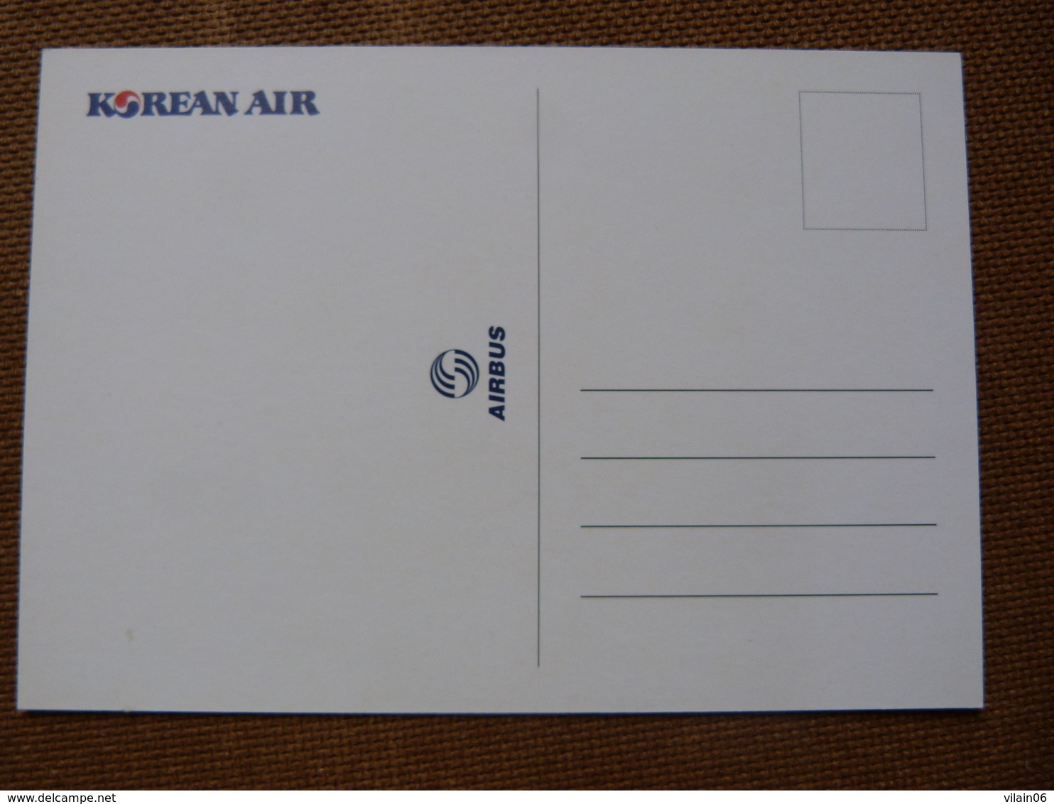 KOREAN AIRLINES  AIRBUS A 330         AIRLINE ISSUE / CARTE COMPAGNIE - 1946-....: Era Moderna