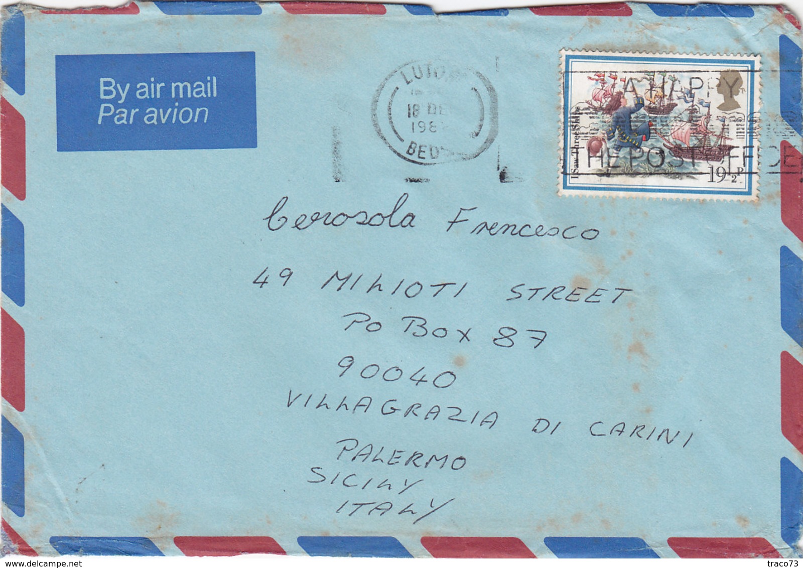 SCOTLAND 1982 /  ITALIA - Cover_ Lettera - Valore Isolato - Storia Postale