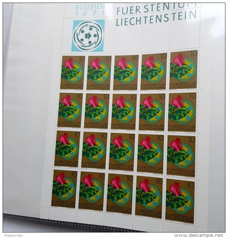 LIECHTENSTEIN LOT 16 KLEINBÖGEN Feuillet Bloc 1971 ** MNH SUPER ETAT - Blocs & Feuillets