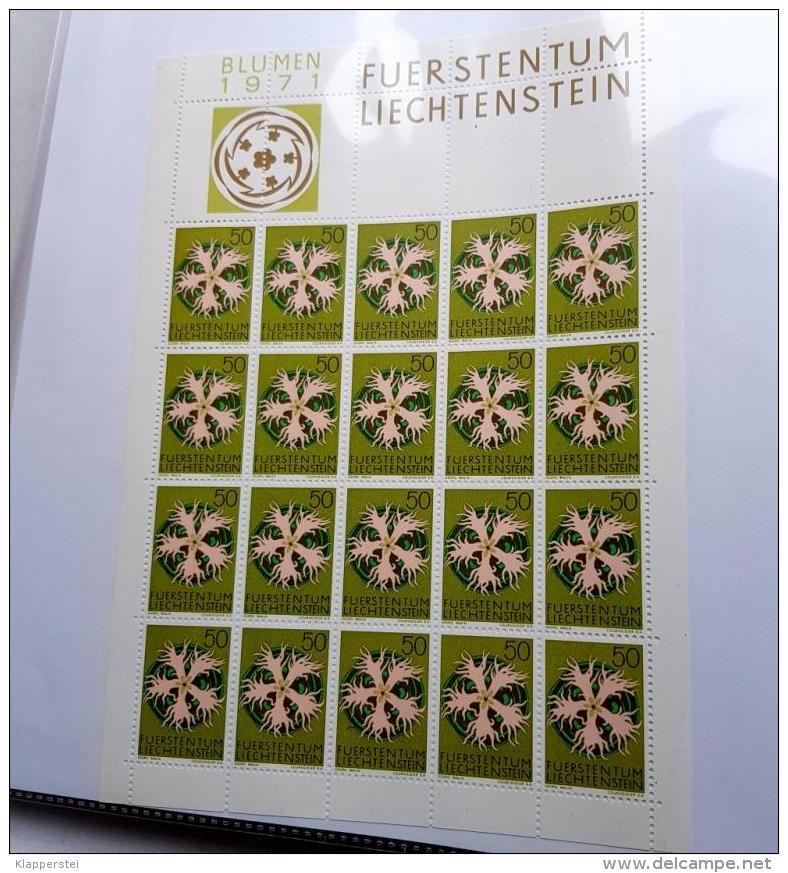 LIECHTENSTEIN LOT 16 KLEINBÖGEN Feuillet Bloc 1971 ** MNH SUPER ETAT - Blocs & Feuillets